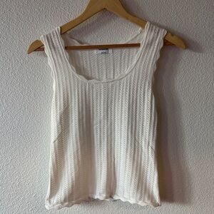 Ivory Textured Tank Top